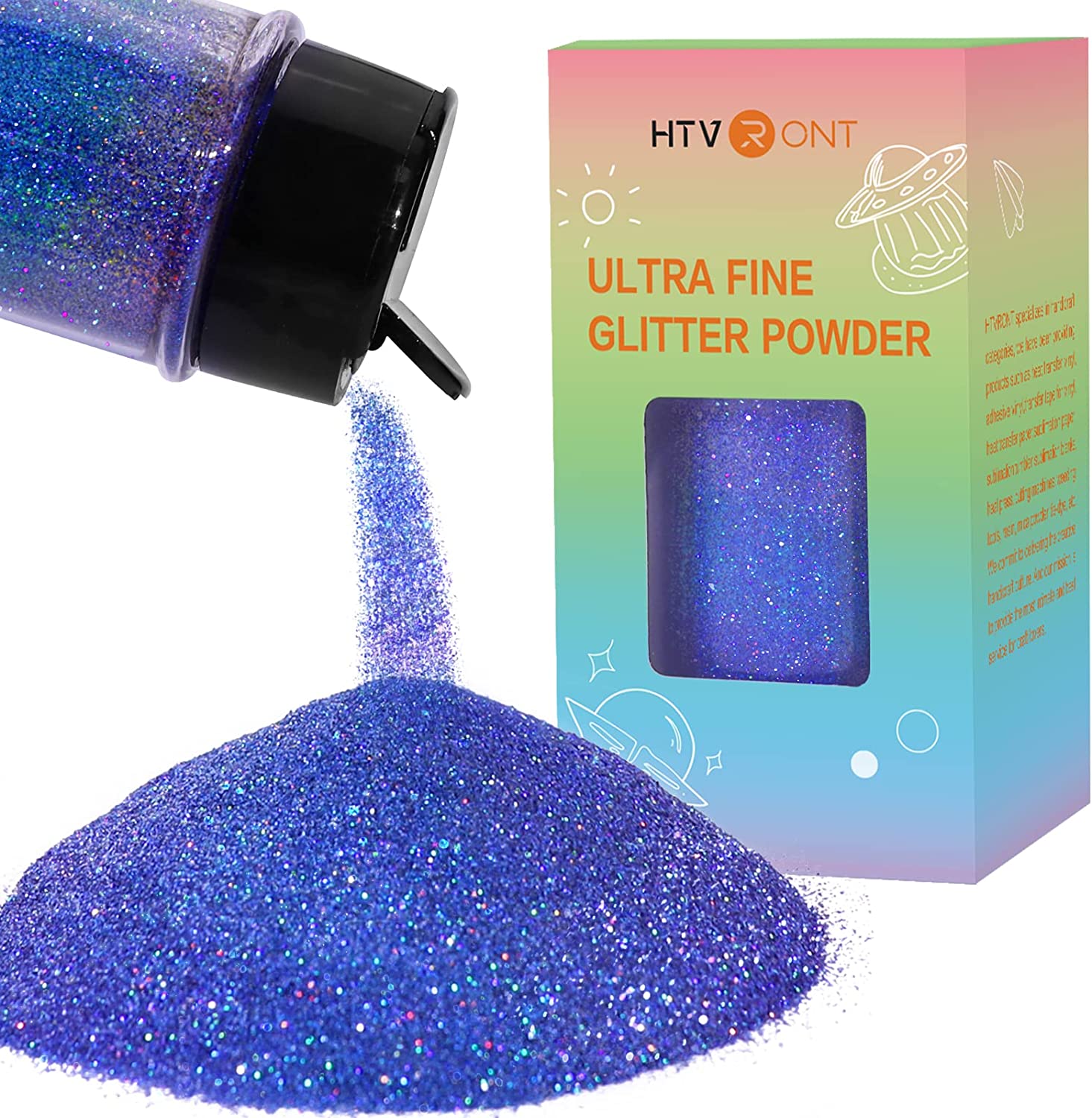 Holographic Extra Fine Glitter Powder - 50g/1.76oz （5 Colors） – HTVRONT